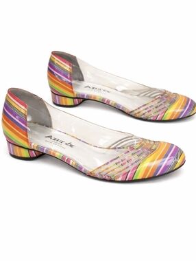Azurée French striped cannes flats 6.5‎